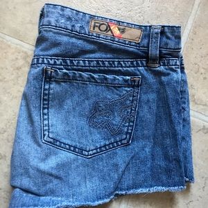 2 pairs of Fox racing jean shorts size 5/27